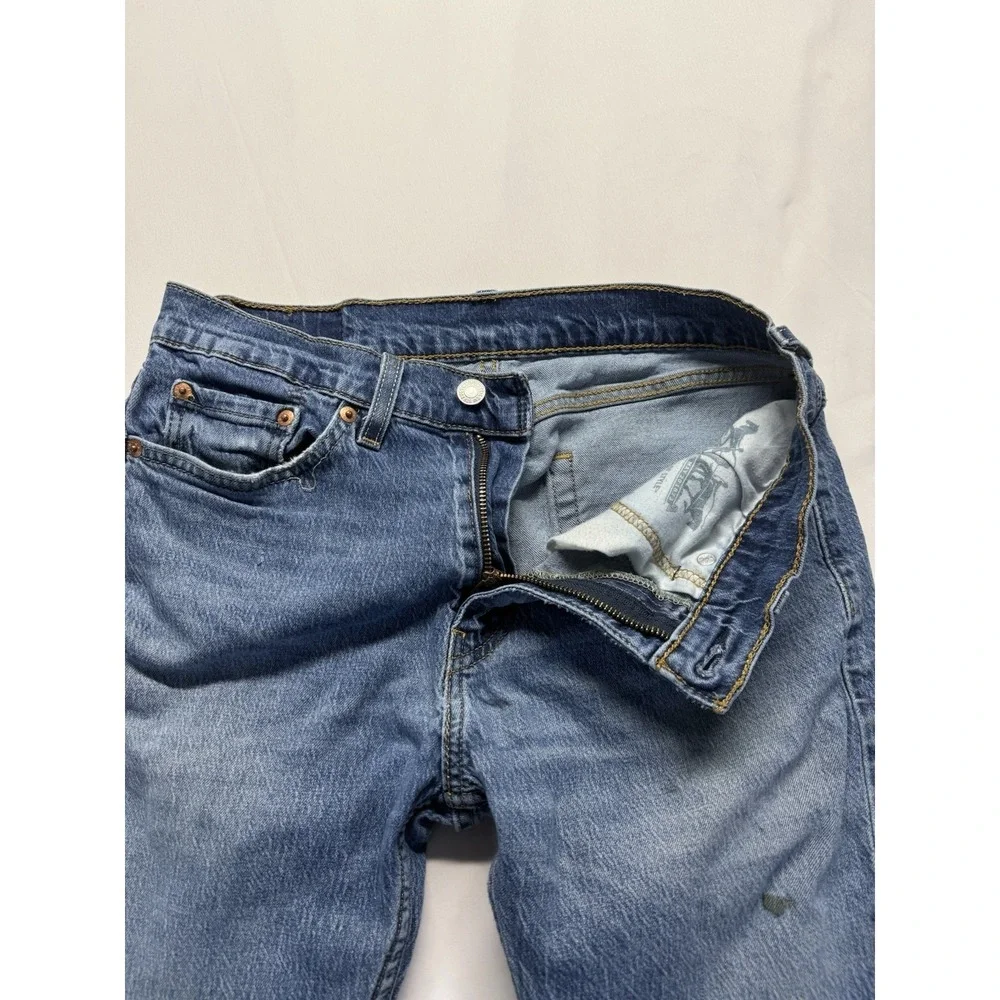 Levi's‎ 505 Jeans 30x32 medium wash Blue Zip Fly Denim Fading Casual